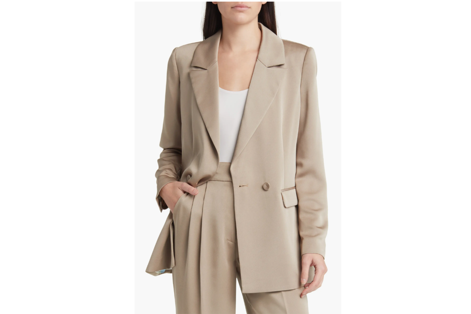 A tan blazer