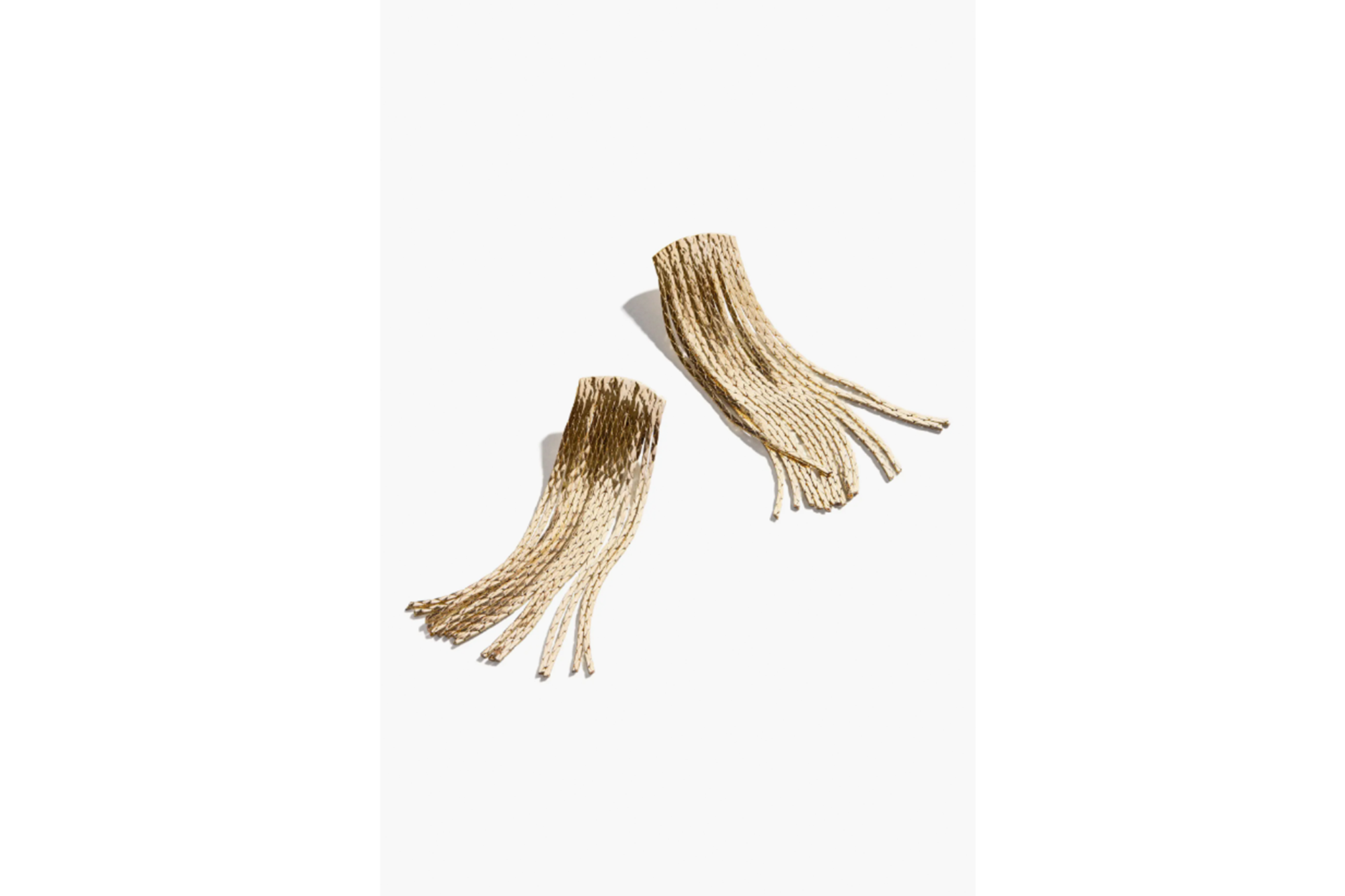 gold tassel earrings