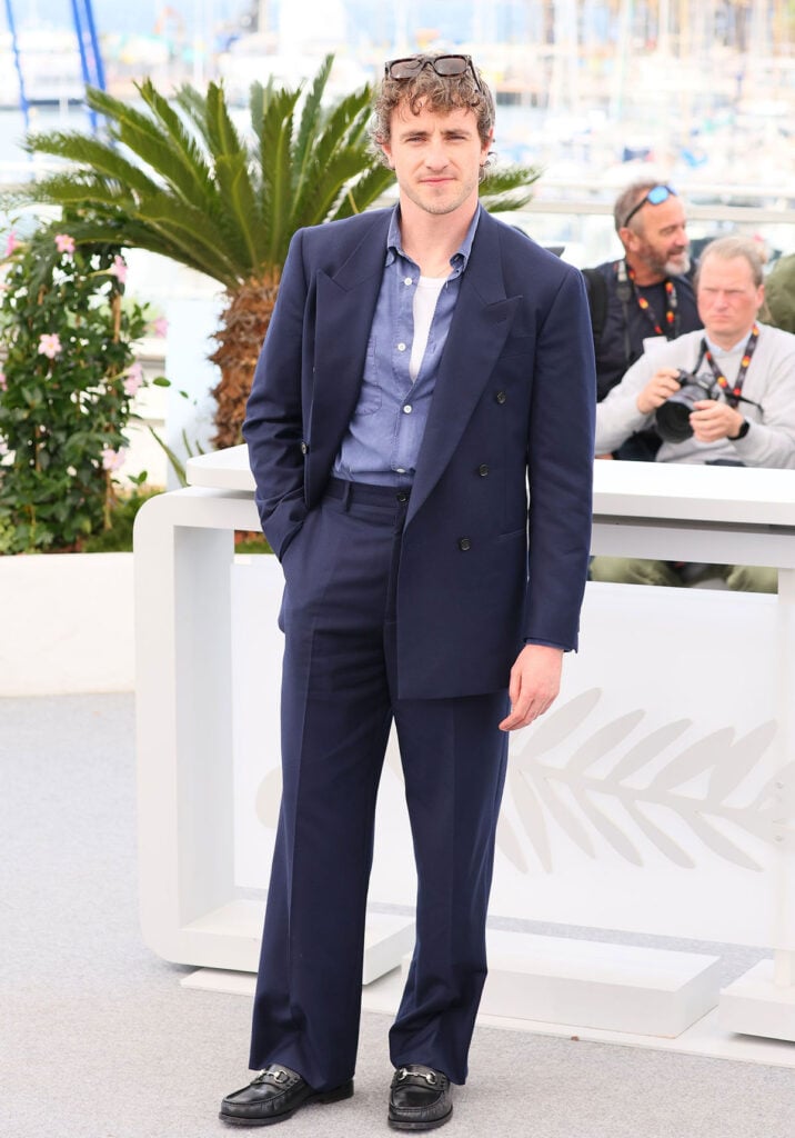 Paul Mescal poses during "The History of Sound" photocall at the 78th annual Cannes Film Festival 2025 Gucci