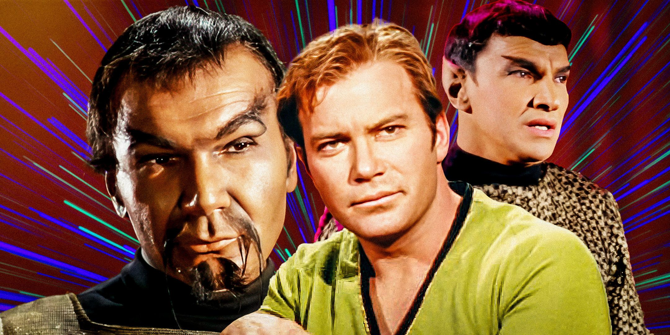 Star Trek Klingon Kor, Romulan Commander, & Captain Kirk