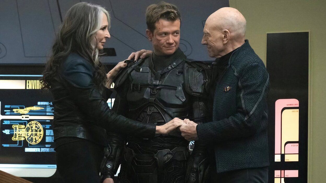Beverly and Jack Crusher and Picard