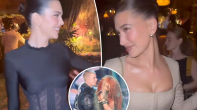 Hailey Bieber parties with Kylie and Kendall Jenner after Justin’s steamy duet with SZA
