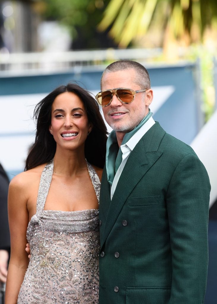 Ines de Ramon and Brad Pitt  attend the 