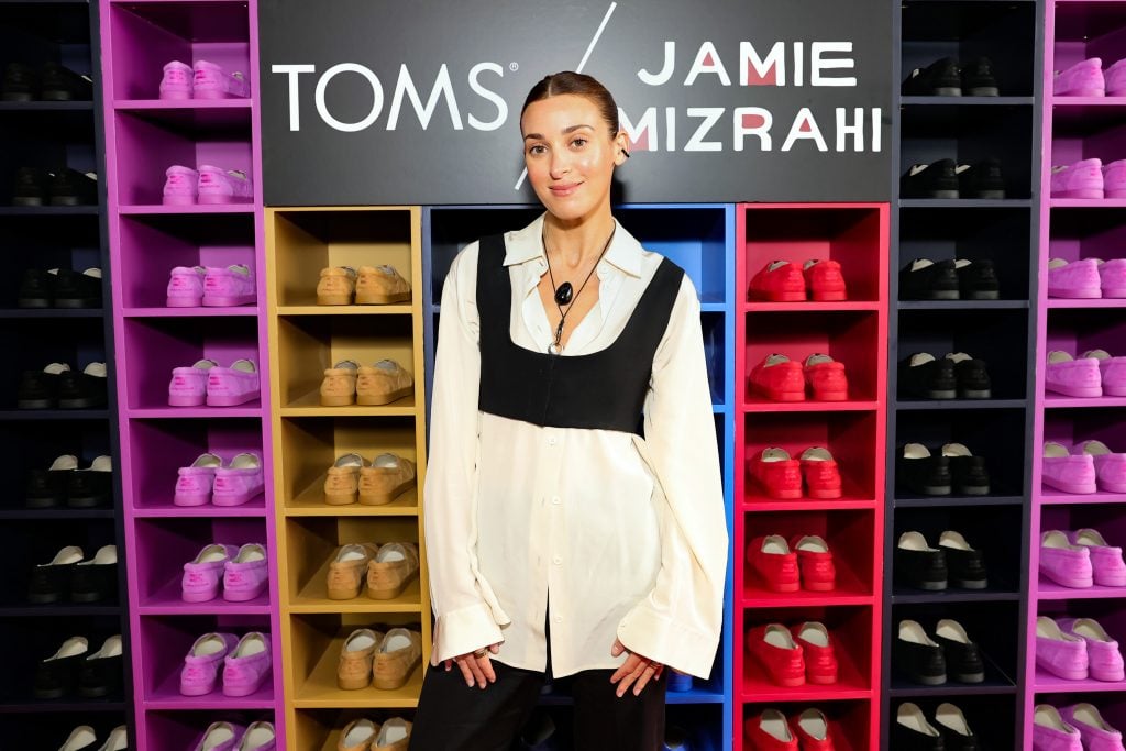 Top Hollywood stylist Jamie Mizrahi celebrates TOMS Footwear capsule launch with a volunteer day at Baby2Baby on May 01, 2025 in Los Angeles, California.