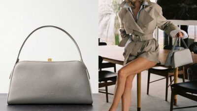 Elsa Hosk's Khaite Cate Textured-Leather Tote