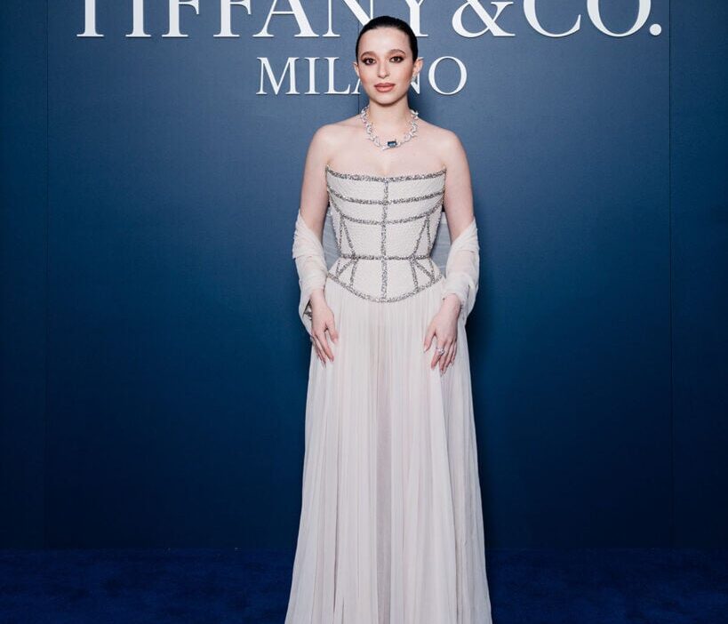 Mikey Madison Wore Elie Saab Haute Couture To The Opening Of Tiffany & Co. Via Monte Napoleone