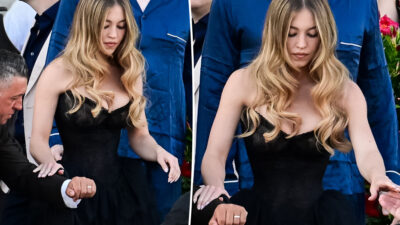 Sydney Sweeney wears stunning black lace gown for Lauren Sánchez and Jeff Bezos’ post-wedding party