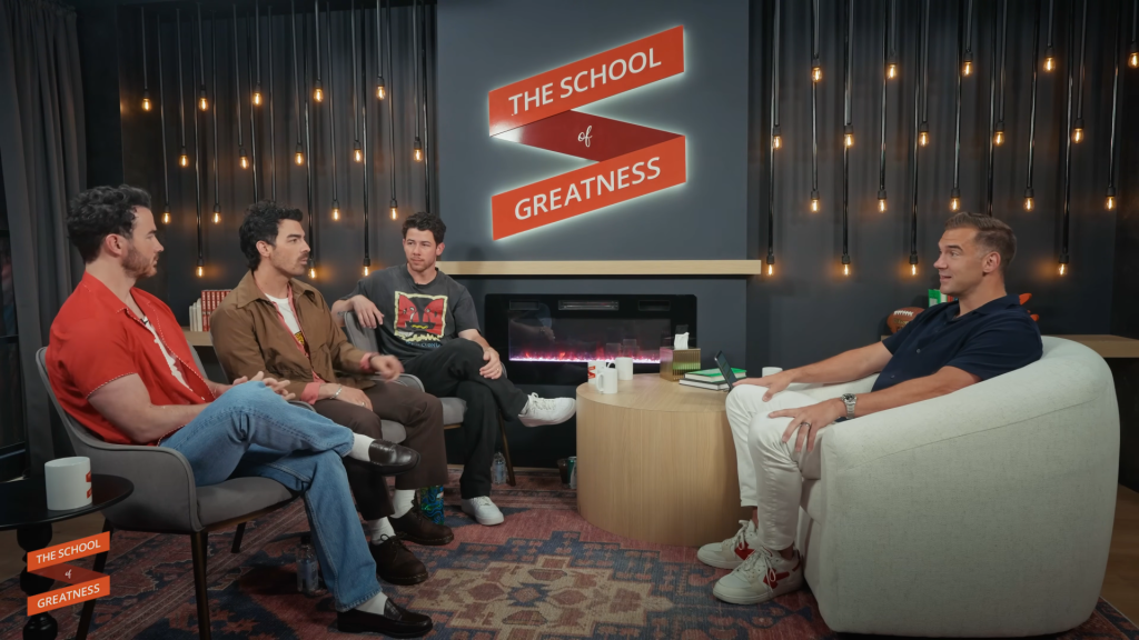 Kevin Jonas, Joe Jonas, and Nick Jonas in July 2025.