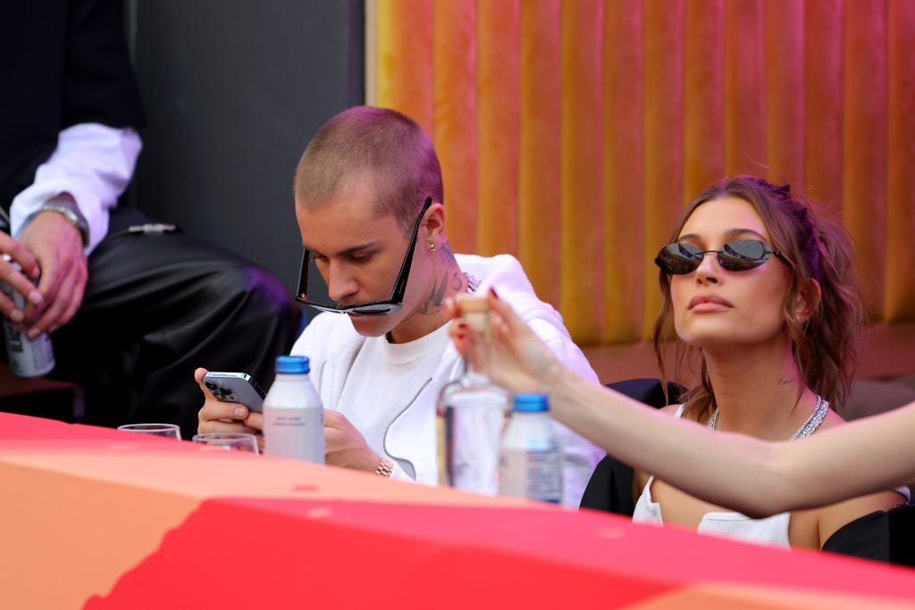 Justin Bieber and Hailey Bieber on February 13, 2022.