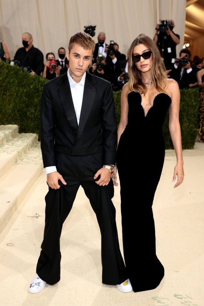 Justin Bieber and Hailey Bieber at the 2021 Met Gala.