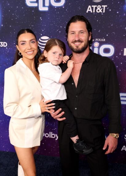 enna Johnson Chmerkovskiy, Rome Valentin Chmerkovskiy and Valentin Chmerkovskiy attend the 'Elio' Los Angeles premiere, June 2025.