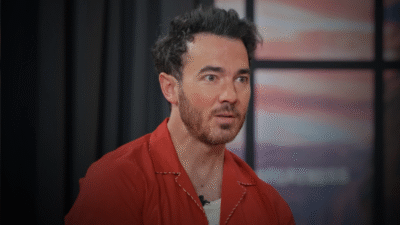 Kevin Jonas on a podcast in 2025.