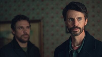 Matthew Goode as Carl Morck and Jamie Sives as DCI James Hardy in Dept. Q