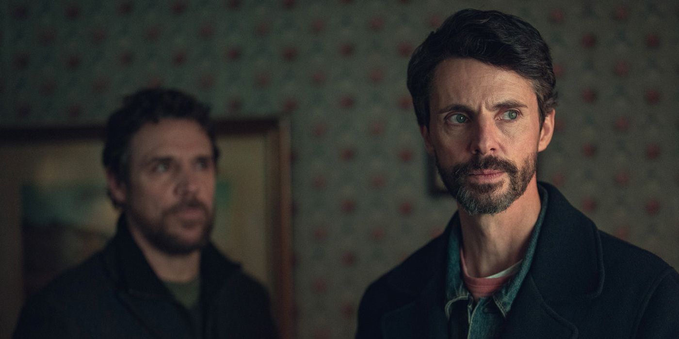 Matthew Goode as Carl Morck and Jamie Sives as DCI James Hardy in Dept. Q